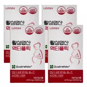활성엽산 액티폴릭 270mg 30정 / 4개 임신준비 여성 임산부