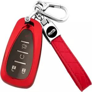 XIYANG 쉐보레 키 포브 커버 케이스 TPU 프로텍터와 2023 2022년 2021년 2020년 말리부 카마로 크루즈