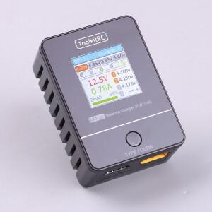 ToolkitRC M4AC 30W LiPO 소형 충전기 모델 FPV 레이싱 프리스타일 드론 배터리용 1-4S 인터페이스