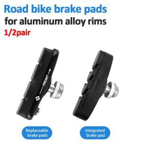 WUZEI 로드 바이크 브레이크 슈즈 C 켈리퍼 후프 교체 가능 고무 패드 CNC 쉘 블록 알루미늄 합금 림