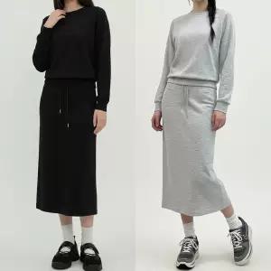 [센트럴몰]여성 롱스커트 맨투맨 세트 트레이닝 소프트