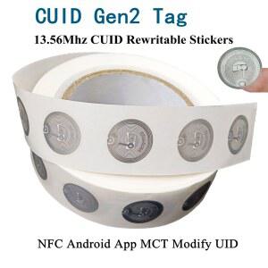 CUID 태그 가능 RFID 전자 13 56MHZ S50 1K 스마트 재기록 GEN2