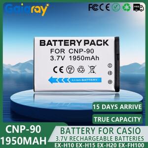 CNP-90 배터리 3.7V 1950mAH 카시오 EX-H10 디지털 용 고용량 충전식