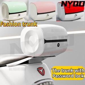 전기 자전거 트렁크 후면 범용 등받이, 대용량 보관함, 오토바이 박스, 비밀번호 잠금 장치 포함