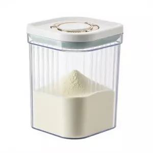 분유 용기 200ml 팝탑 스쿱 및 스크레이퍼가 된 BPA 프리 밀폐 디스펜서