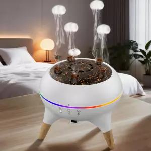 음악 테라피와 함께 춤추는 모르부 에센셜 오일 젤리피쉬 미스트 7가지 컬러풀 라이트 호텔 컬렉션 홈용 향