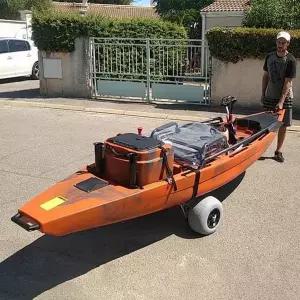 레저 낚시 팽창식 와이드 휠 카누 보트 카트 캐리어 소형 수송 마운트 서핑 보드 싱글 비치 트롤리