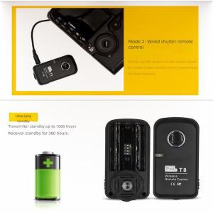 픽셀 T8 셔터 케이블 무선 타이머 DSLR 캐논 호환 니콘 호환 소니 호환 카메라에 호환 딜레이 리모컨 EOS R