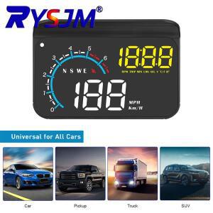 M12 범용 호환 과속 경보 속도계 헤드업 디스플레이 자동차 차량용 호환 HUD GPS 앞유리 프로젝터