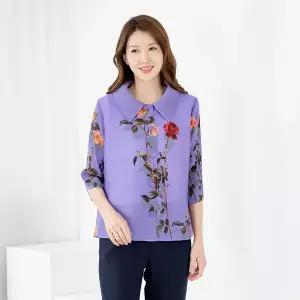 엄마옷 모슬린 엄마옷 자켓 플리츠 볼레로 7부 줄기장미 604HJK038 중년여성/50대/60대/70대/빅사이즈/할머