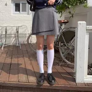 여자 에이라인 버클 쁘띠 코디 스커트