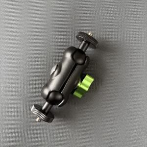 범용 호환 메탈 조인트 1/4 알루미늄 합금 어댑터 브래킷 라이브 방송 조명용 360도 회전 휴대폰 거치대