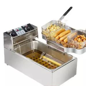 업소용 튀김기 전기 20L 2구 돈까스 감자 바스켓 탁상형 분식점 치킨