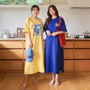 [핑크시슬리] 쏘러블리 미키and도날드 트임 루즈 맥시 원피스 2종 택1