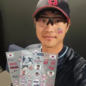 [롯데자이언츠] 박세웅 선수 스포츠 야구 타투 스티커 응원용품 페이스 페인팅 건식 판박이