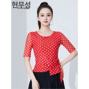 방송댄스복 라인댄스 댄스스포츠 여성 긴팔 방송 라인