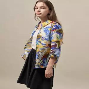 [올리비아로렌] 프린트 아사블라우스VVCNL5M4471