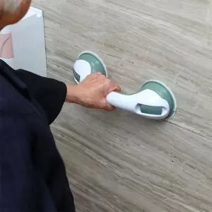 유리 화장실 문손잡이 베란다 손잡이 안전 욕실 레버 핸들 압축 고정 보조 흡착 강력 헬핑