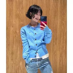 GENERALIDEA GNRL 시그니처 슈퍼파인 울 케이블 가디건 [SKY BLUE] / WBD3L04505 103629