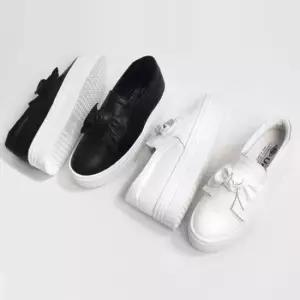 편한슬립온 키높이 편안 슈즈 리본 슬립온 여성 단화 신발