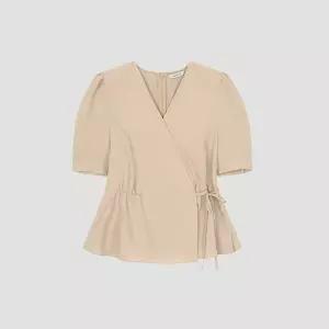 매장정품 SHESMISS 쉬즈미스 퍼프 브이넥 랩 블라우스 SWWBLO22080 1426875