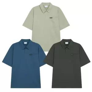 컬럼비아 남성 우븐 반소매 스트레치 폴로티 여름 등산 활동성 아웃도어룩 스포츠웨어
