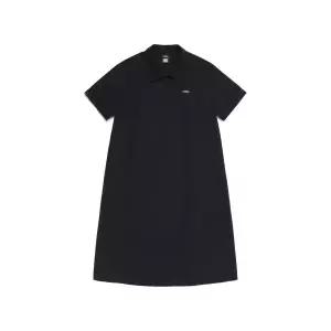 내셔널지오그래픽 NATIONALGEOGRAPHIC N262WOP140 여성 프리즈 스트레치 A라인 카라 반팔 원피스 BLACK N26