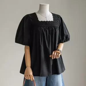 (안나앤플러스) 리블 레이스 블라우스[셔츠DW627] 빅사이즈