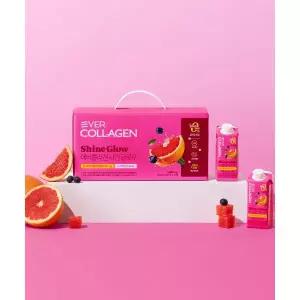 매장정품 EVERCOLLAGEN 샤인글로우 콜라겐음료 165ml 12개
