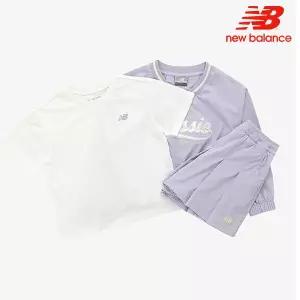 뉴발란스 키즈 3PCS 여아 우븐 셋업 NK9YE3102G-88 티셔츠 _