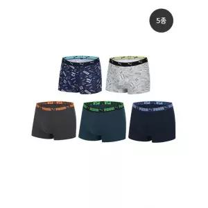 푸마 언더웨어 (푸마) 주니어 남아 프린트 코튼 드로즈 5종 세트 930299