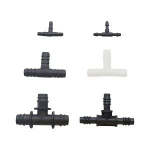 플라스틱 바브 튜브 10 T자형 13 3MM 10MM 5MM 4MM 파이프 8MM 피팅 호스 방향 커넥터