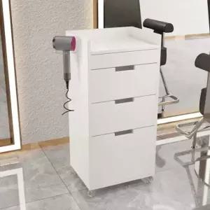 미용실 트롤리 서랍형 바퀴 수납함 바버샵 이동식 카트 스테인리스 컷트