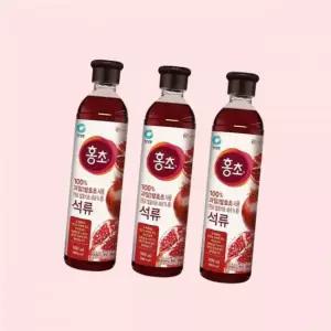 청정원 홍초 석류 900ml 3개 4641015