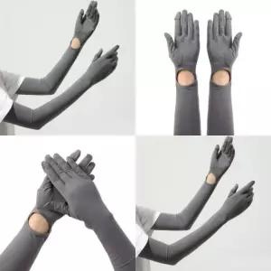 아이스 장갑 쿨토시 여성용 다크 그레이 자외선차단장갑 손등장갑