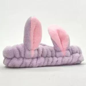 [골드스마일]퍼플 컬러 토끼모양 세안 헤어밴드 머리고정용