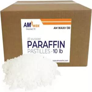 AM 왁스 10파운드 완전 정제 파라핀 파스틸리스 캔들 제작 키트 비드 통조림 방수 금속 보존 및 기타