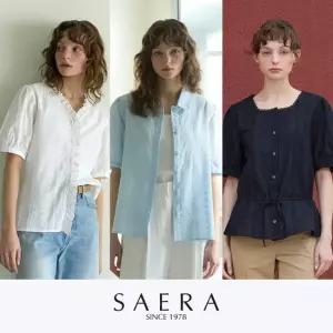 세라 SAERA 26SS 최신상 여성 퓨어 코튼 아일렛 자수 블라우스 3종 세트