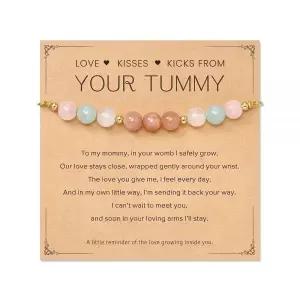 LAVEIR 임산부를 위한 임신 선물 부터 엄마까지 팔찌 임신 첫 기념품 베이비 샤워 또는 어머니의 날을 위한