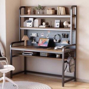 학생책상 타공판 공부 조립식 데스크 데스크탑 일체형 수납 전면