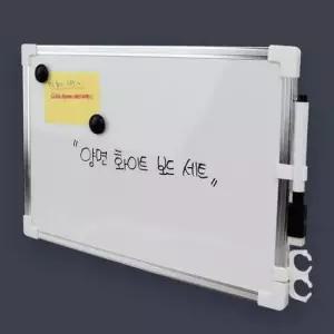 [문구/오피스] 양면화이트보드 걸이형 메모보드 보드판 세트 자석칠판 화이트 35x50