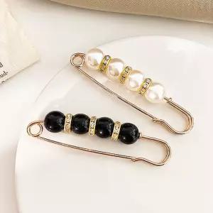 무수선 조절 진주 브로치 패션 포인트 클립 여성브로치 옷핀브로치