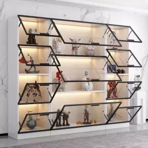 LED 피규어 장식장 벽면 책장 달린 유리문이 전시대 볍고 방진 가 진열대 럭