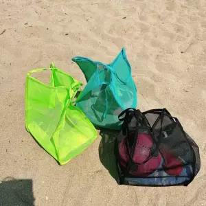 옆집샵 그물 가방 물놀이 메쉬 숄더백 비치백 수영장 수납