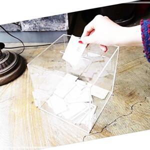 이벤트 식권함 투표함 15 A0038 학교 관공서 뽑기통 아크릴박스