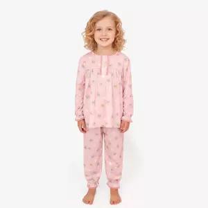 [하프클럽/프리미에팜]아동용 곰돌이 피치스판 9부 잠옷 파자마세트 PE