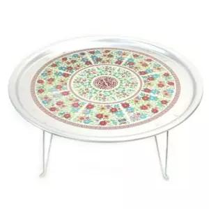 원형밥상 양은 밥상 찻상 다과상 원형 레트로 47cm 미니교자상