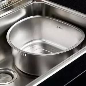 사각설거지통 키친아트 설거지통 싱크대 식기 보관통 반원형 8L 설거지선반