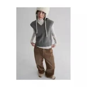 에잇세컨즈 8SECONDS 브이넥 베스트 그레이 356151CM13 183329