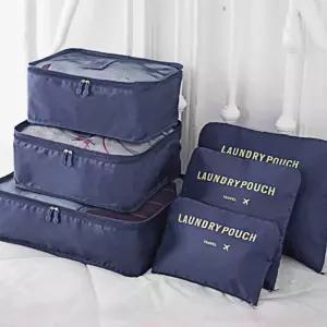 압축 수납파우치 미니파우치 6종세트 여행용 네이비 Ztr9+2jOH